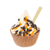 Sundae Extra gesalzene Lakritzflocken Maracuja Passionsfrucht, Soft Ice Corner,Angelo,Good Choice;Klein 3,35, Groot 3,85